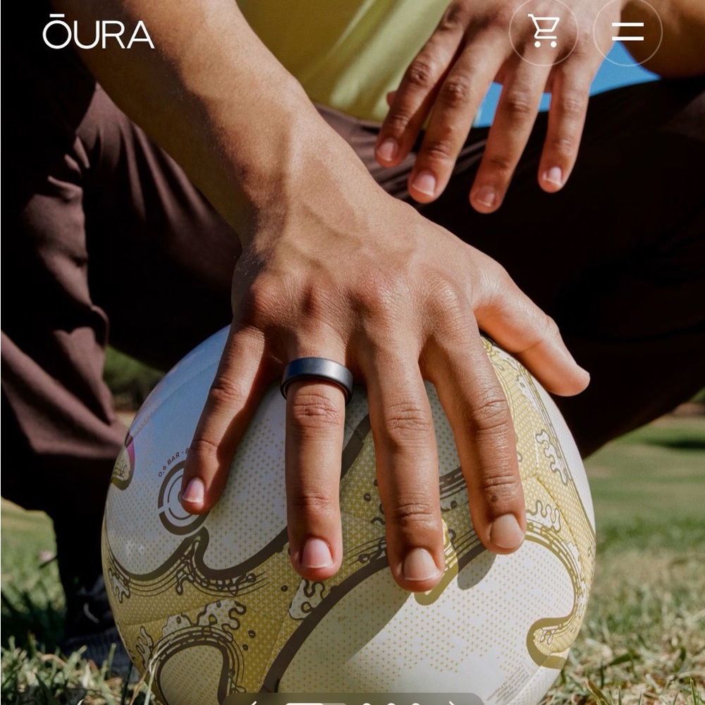 Oura Matte Black Smart Ring for Men